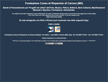 Tablet Screenshot of fondazionecrcarrara.com